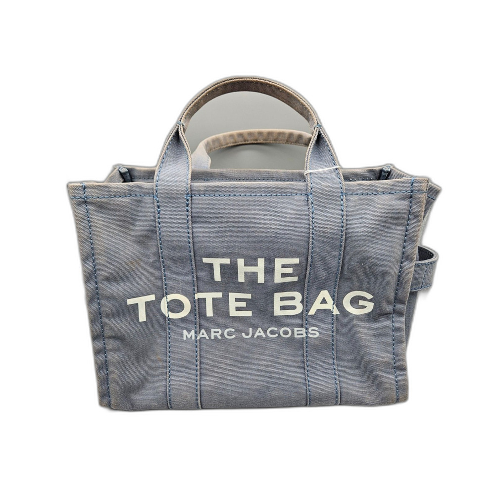 Marc Jacobs The Tote Bag Small Blue Canvas Handbag One Size